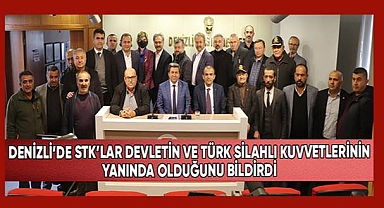 Denizli'de 50 tane STK'dan teröre kınama mesajı