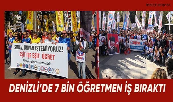 Denizli'de 7 bin öğretmen iş bıraktı