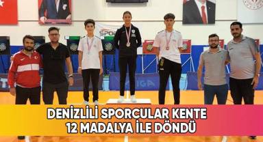 Denizlili sporcular kentte 12 madalya ile döndü