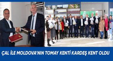 Gagavuzya Özerk Cumhuriyeti'nin 9 belediye başkanı, Çal Belediye Başkanı Fethi Akcan ile bir araya geldi