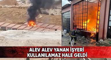 İşyeri yangınında 1 kişi dumandan zehirlendi