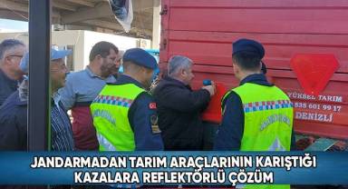 Jandarmadan tarım araçlarının karıştığı kazalara reflektörlü çözüm