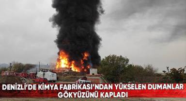 Kimya fabrikasından yükselen dumanlar gökyüzünü kapladı