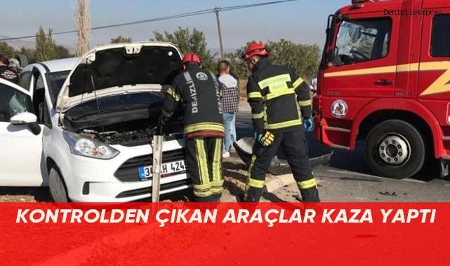 KONTROLDEN ÇIKAN ARAÇLAR KAZA YAPTI