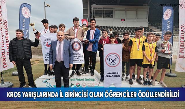 Kros yarışlarında il birincisi olan öğrenciler ödüllendirildi