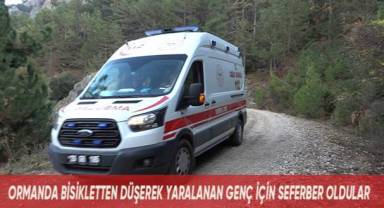Ormanda bisikletten düşüp kan kaybeden genç için seferber oldular