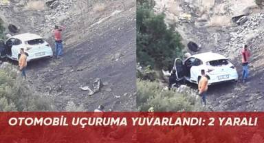 Otomobil uçuruma yuvarlandı: 2 yaralı