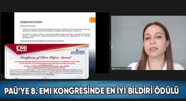 PAÜ’ye 8. EMI Kongresinde En İyi Bildiri Ödülü