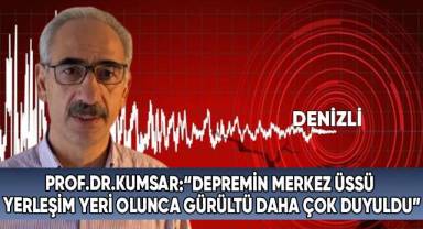 Prof.Dr. Kumsar, Denizli'de yaşanan depremleri değerlendirdi