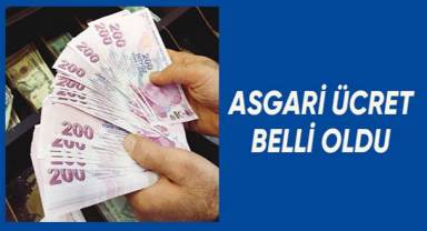 Asgari ücret belli oldu