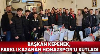 Başkan Kepenek, farklı kazanan Honazspor’u kutladı