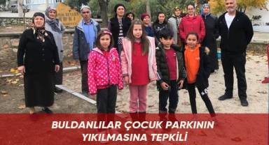 Buldanlılar çocuk parkının yıkılmasına tepkili
