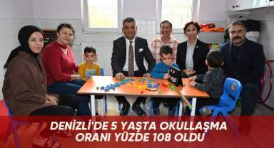 Denizli'de 5 yaşta okullaşma oranı yüzde 108 oldu