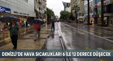 Denizli’de hava sıcaklıkları 6 ile 12 derece düşecek