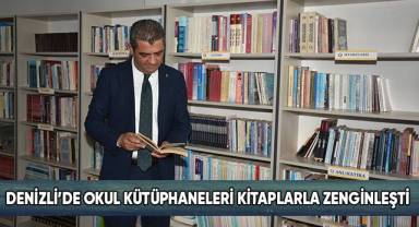 Denizli’de Okul Kütüphaneleri Kitaplarla Zenginleşti