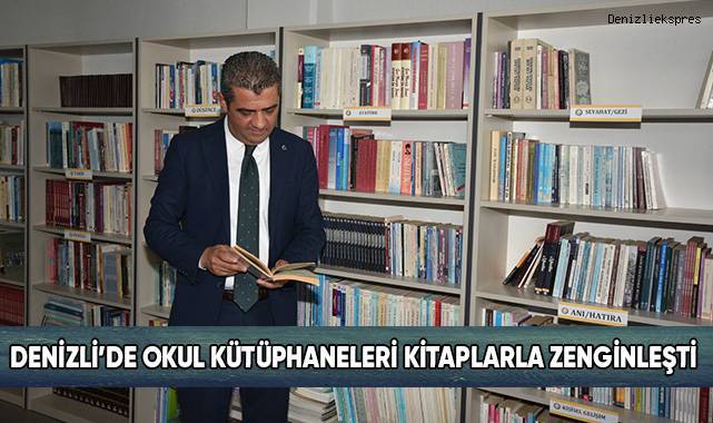 Denizli’de Okul Kütüphaneleri Kitaplarla Zenginleşti