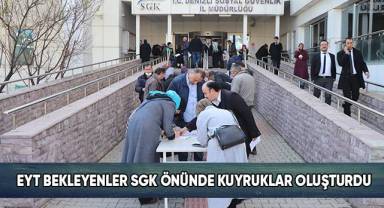 EYT bekleyenler SGK önünde kuyruklar oluşturdu