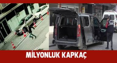 Levleyle kırdığı camdan yüklü miktarda paranın olduğu poşeti alarak kaçan şahıs kameralara yakalandı