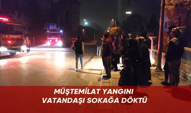 Müştemilat yangını vatandaşı sokağa döktü
