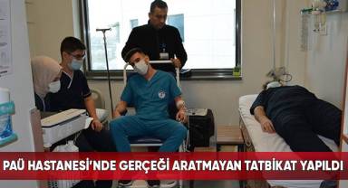 PAÜ Hastanesi’nde Gerçeği Aratmayan Tatbikat Yapıldı