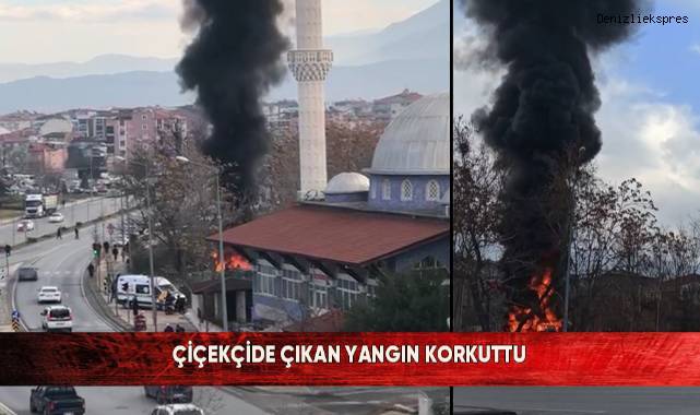 Çiçekçide çıkan yangın korkuttu