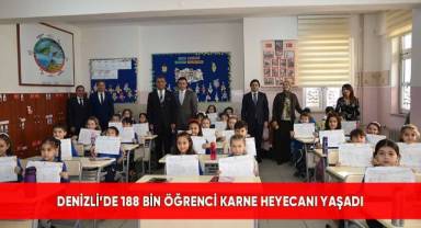 Denizli’de 188 bin öğrenci karne heyecanı yaşadı