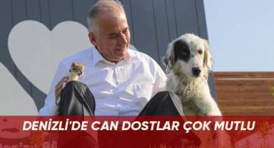 Denizli'de can dostlar çok mutlu
