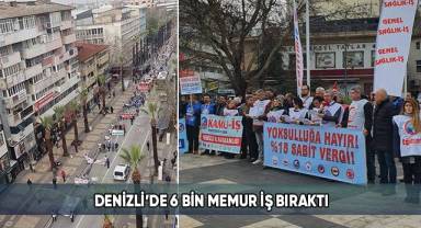 Denizli'de memurlar iş bıraktı