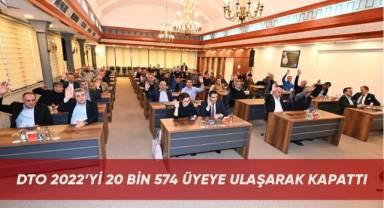 DTO 2022’yi 20 bin 574 üyeye ulaşarak kapattı