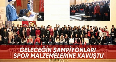 Geleceğin şampiyonları spor malzemelerine kavuştu