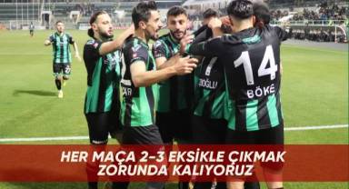 Her maça 2-3 eksikle çıkmak zorunda kalıyoruz