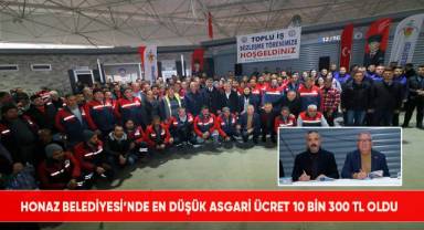 Honaz Belediyesi’nde en düşük asgari ücret 10 bin 300 TL oldu