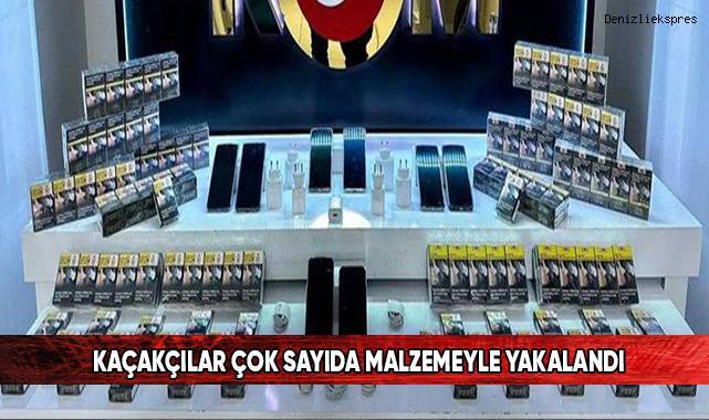 Kaçakçılar çok sayıda malzemeyle yakalandı