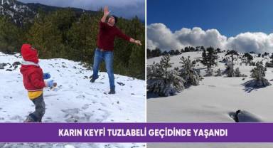 Karın keyfi Tuzlabeli Geçidinde yaşandı