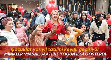 MİNİKLER 'MASAL SAATİ'NE YOĞUN İLGİ GÖSTERDİ