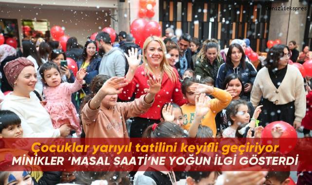 MİNİKLER 'MASAL SAATİ'NE YOĞUN İLGİ GÖSTERDİ