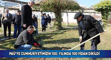 PAÜ’ye Cumhuriyetimizin 100. Yılında 100 fidan dikildi