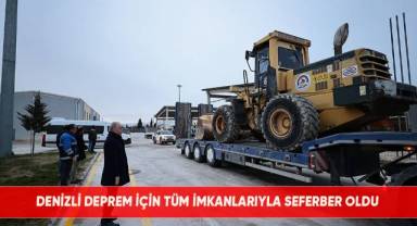 32 iş makinesi ve araç ile 50 personel daha deprem bölgesinde