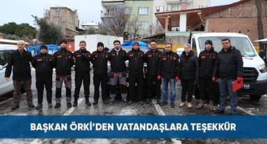 BAŞKAN ÖRKİ’DEN VATANDAŞLARA TEŞEKKÜR