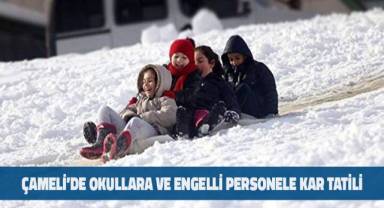 Çameli'de okullara ve engelli personele kar tatili