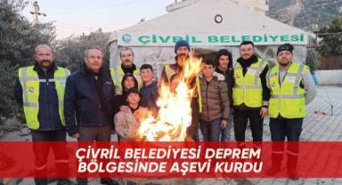Çivril Belediyesi deprem bölgesinde aşevi kurdu