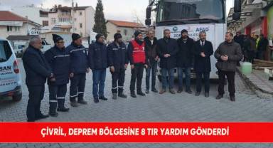 Çivril, deprem bölgesine 8 tır yardım gönderdi