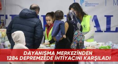 Dayanışma Merkezinden 1284 depremzede ihtiyacını karşıladı