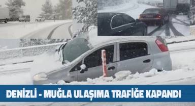 Denizli - Muğla Karayolu ulaşıma kapandı