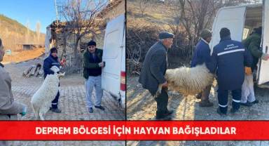 Deprem bölgesi için hayvan bağışladılar