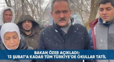 Tüm Türkiye'de okullar 13 Şubat'a kadar tatil