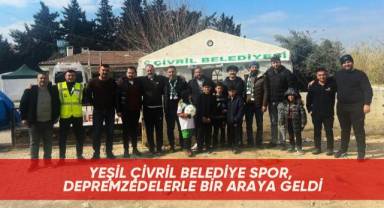 Yeşil Çivril Belediye Spor, depremzedelerle bir araya geldi