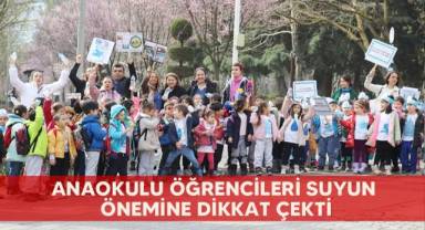 Anaokulu öğrencileri suyun önemine dikkat çekti