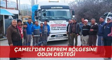 Çameli’den deprem bölgesine odun desteği