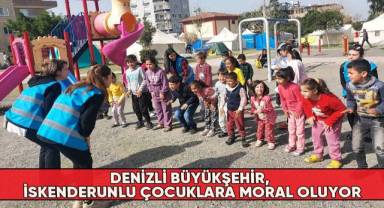 Denizli Büyükşehir, İskenderunlu çocuklara moral oluyor